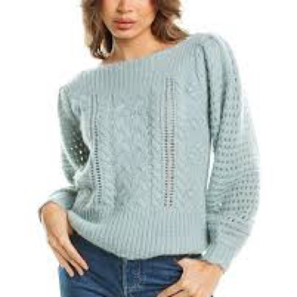 LoveShackFancy Vyoma sweater - Sparkling Brook Blue - alpaca/acrylic blend - Picture 9 of 9